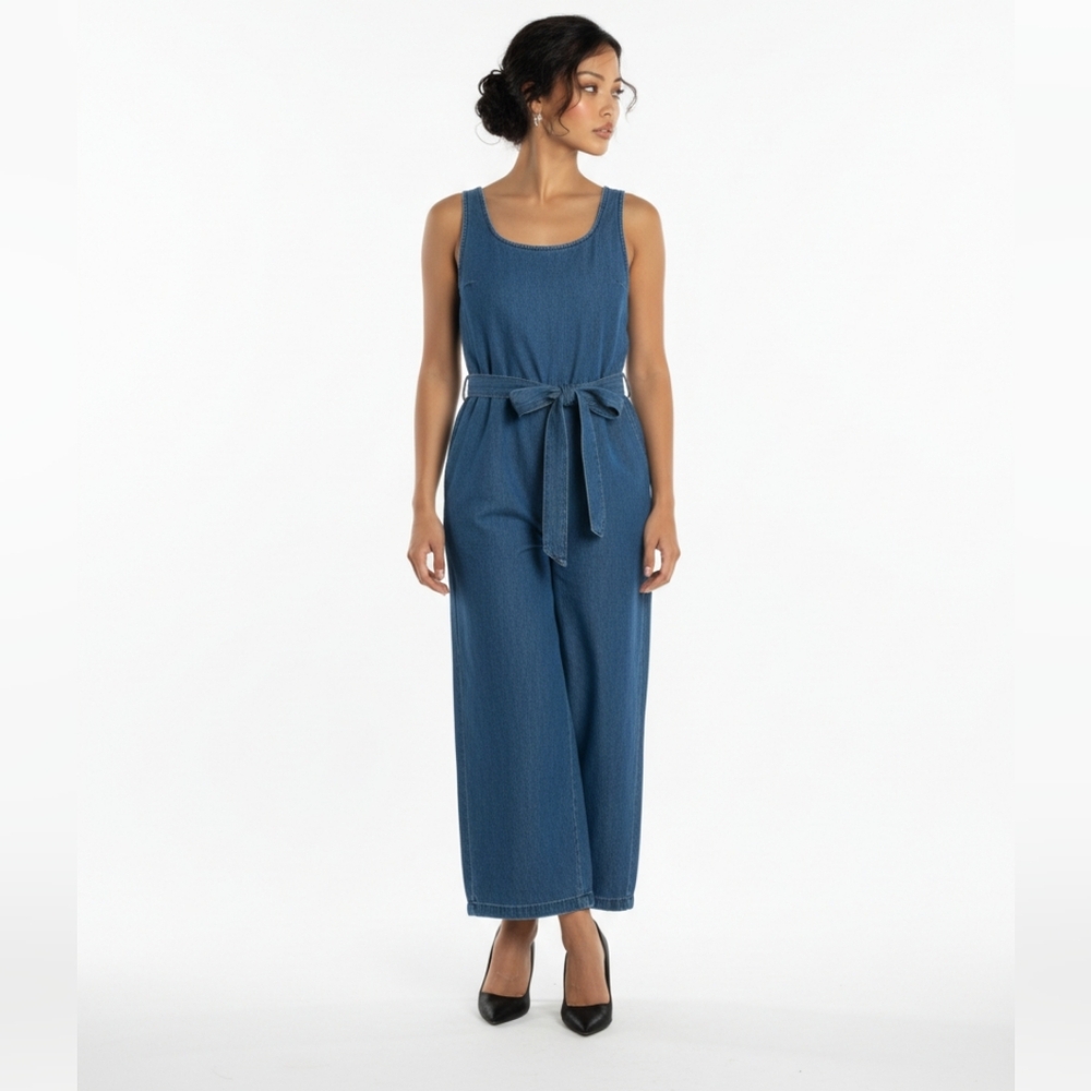 Madewell Chambray Wide Leg Tank Belted Jumpsuit 4 (Box10)